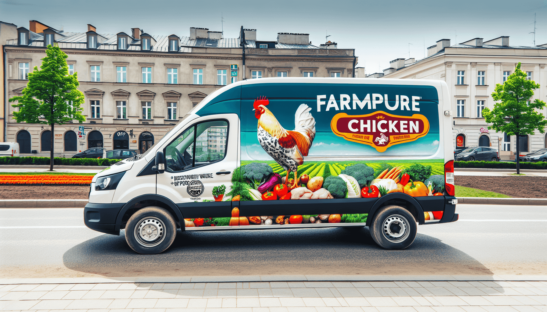 Delivery van in Warsaw